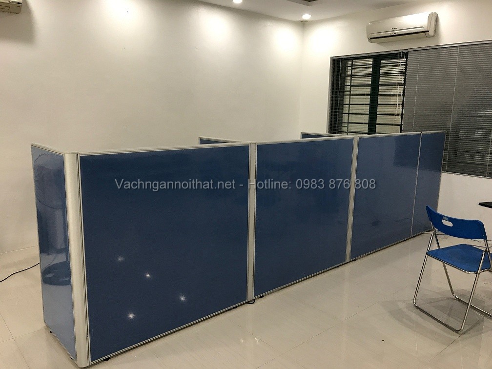 Lắp đặt vách ngăn văn phòng nỉ phẳng khung nhôm VNN-40 tại Gia Lâm giá rẻ - 2