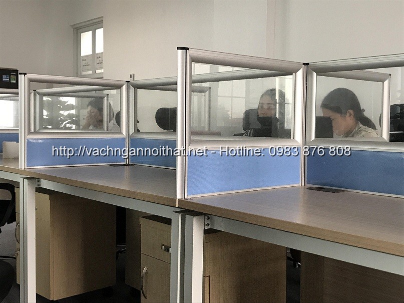 Vách ngăn nỉ kính mặt bàn làm việc nhân viên VNK-MB01 - ảnh 2