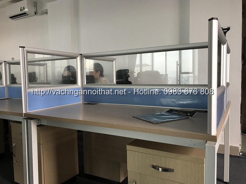 Vách ngăn nỉ kính mặt bàn làm việc nhân viên VNK-MB01 - ảnh 4